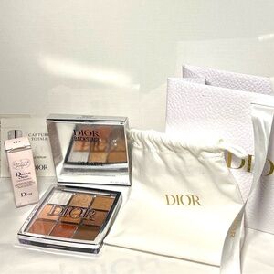 Dior bundle backstage Pigmented eyeshadows palette+drawstring pouch+ skin care